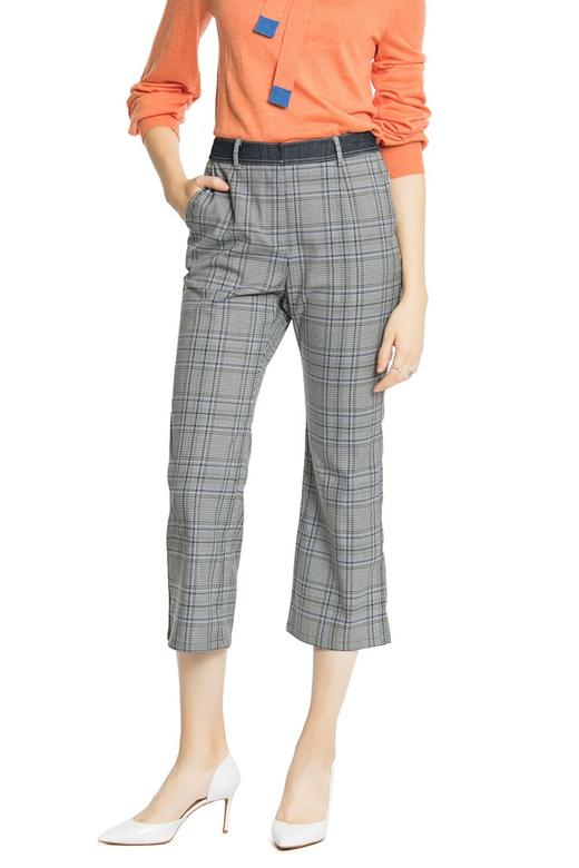 TONGRI曈日 高腰格纹西装裤 3596 商品图0