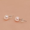 美裕 金18K海水珍珠耳钉 一根针7.5-8mm白 通勤日常佩戴 105900 商品缩略图5