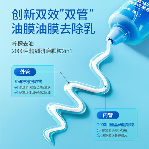 【南极1号】双效玻璃油膜去除剂  全新双层双效油膜去除乳 商品图1