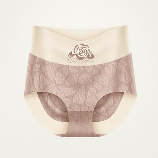 秋冬新品高腰收腹蕾丝内裤女士大码冰丝性感包臀无痕提臀三角裤头 商品图6