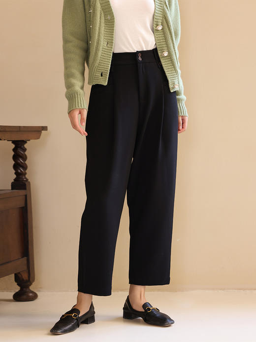 HeyDress高腰九分阔腿裤女宽松显瘦直筒裤梨形身材香蕉裤萝卜裤子 商品图1