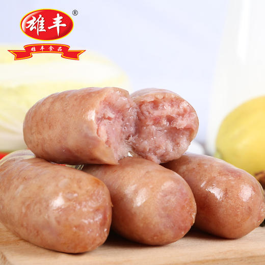 【肉质紧致，手工灌肠！雄丰烤肠纯地道肉肠】1500g约24根火山石烤肠烧热狗烧烤香肠健康 商品图2