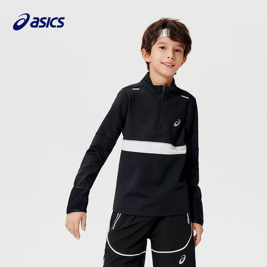ASICS/亚瑟士童装2023冬季新款高弹儿童运动长袖T恤飓风秒干衣 商品图1
