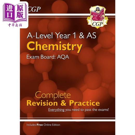 【中商原版】英国CGP A-Level Chemistry: AQA Year 1 & AS Complete Revision & Practice with Online Edition 商品图0