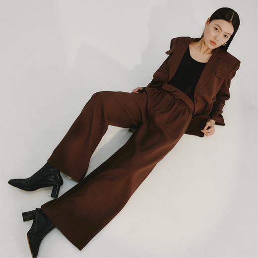 LIYIHAN 褶皱露腰阔腿裤 Y233K00576 商品图2