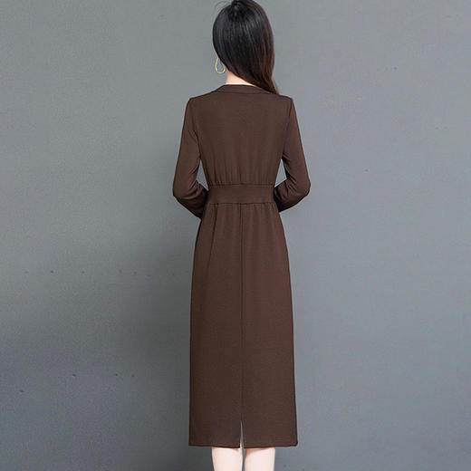 QYM X3801-Y连衣裙妈妈装时尚气质长袖裙 商品图2