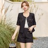 绿色短款小香风外套女夏季薄款气质名媛西装短裤套装高级感两件套 商品缩略图2