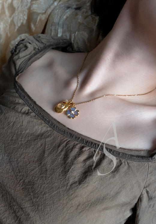 Goossens 蓝晶四叶草TALISMAN吊坠项链 商品图1