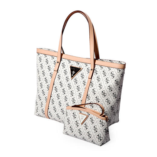 盖尔斯GUESS 字母印花系列手提单肩包化妆包 二件套  两色选 商品图2