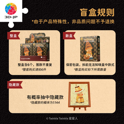 80片 迷你拼图 盲盒系列 Q1133 TwinkleTwinkle星星人-下午茶童话系列 商品图1