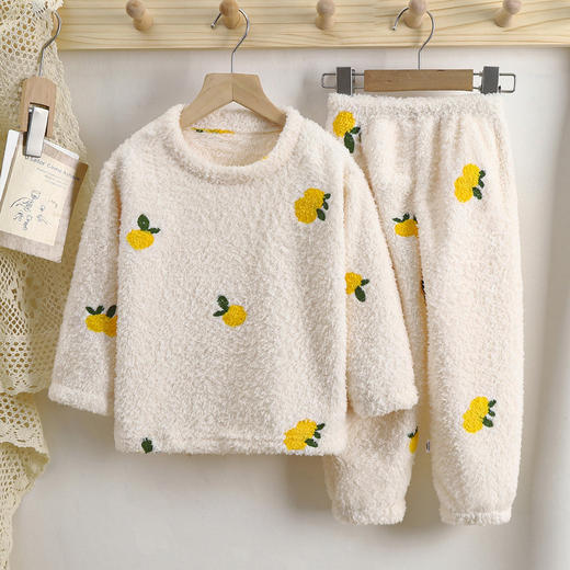 【卡通可爱居家套装】婴童毛绒绒保暖家居服，质地柔软舒适，卡通动物图案萌趣可爱li 商品图2