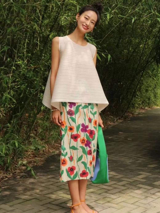 Avann油画设计感褶皱裙 商品图6