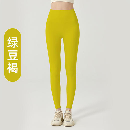 瑜伽服无尺码裸感瑜伽裤女高腰收腹运动蜜桃美臀裤无T紧身健身裤BM 00 MZ77 商品图9