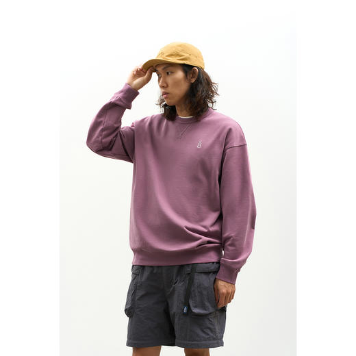 吃茶去chichaqu2023新款秋冬休闲百搭经典基础刺绣套头圆领卫衣 商品图6