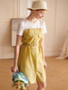 欧芮儿2021夏装新款短袖黄色格子连衣裙女中长款假两件收腰A字裙 商品缩略图0