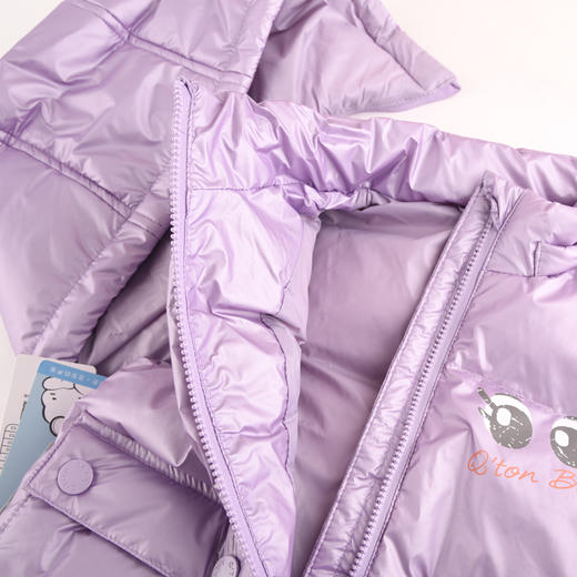 棉果果冬季女童连帽可拆卸羽绒服马夹M422171921694 商品图3