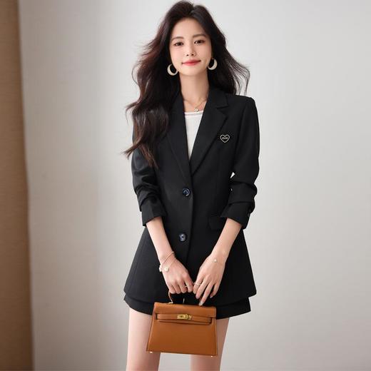 西装套装女2023新款秋季时尚气质单排扣修身显瘦女神高级感两件套 商品图3