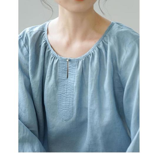 裁缝学苑AS104 亚麻圆领开叉衬衫纸样女装款上衣小衫裁剪衣服版型 商品图4