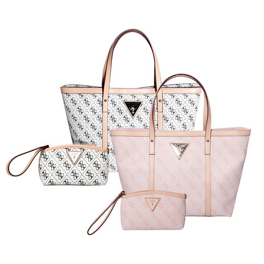 盖尔斯GUESS 字母印花系列手提单肩包化妆包 二件套  两色选 商品图0