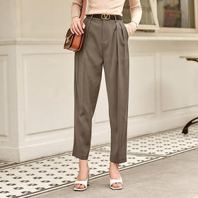 欧芮儿复古高腰显瘦百搭锥形老爹裤女2022春装新款九分休闲裤