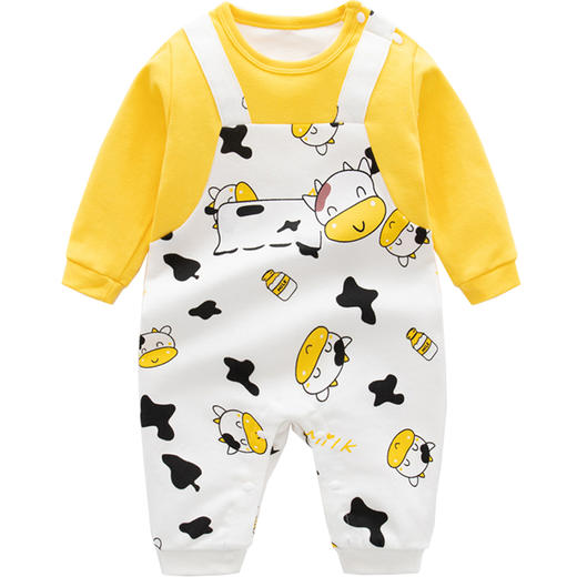 婴儿连体衣女宝宝秋装男童纯棉衣服哈衣春秋爬服2睡衣3新生儿0岁1 商品图4