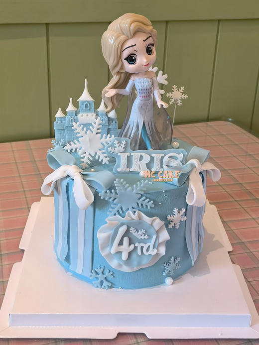 爱莎冰雪奇缘城堡蛋糕蝴蝶结 商品图0