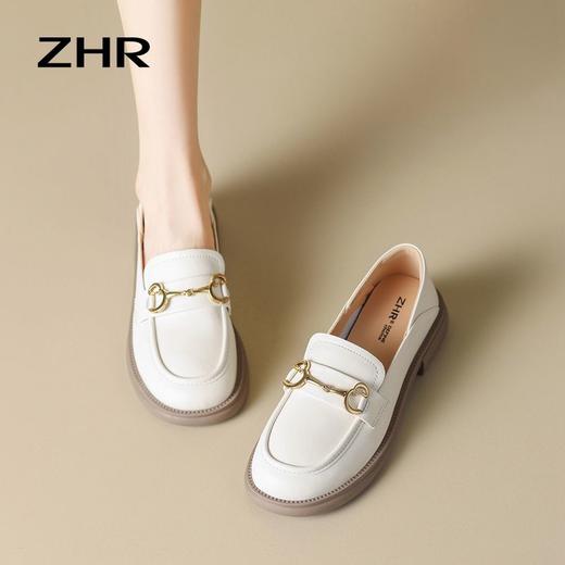 ZHR乐福鞋2023新款英伦风jk小皮鞋一脚蹬单鞋韩版百搭ins女鞋 商品图5