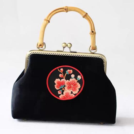 深山集市·竹节刺绣手提包 商品图0