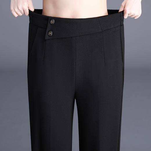 MYX-KDFY -W0805-Y,小脚裤秋季新款女装时尚气质女装哈伦裤松紧高腰黑色长裤 商品图3