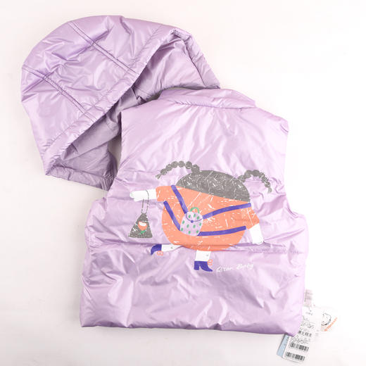 棉果果冬季女童连帽可拆卸羽绒服马夹M422171921694 商品图2