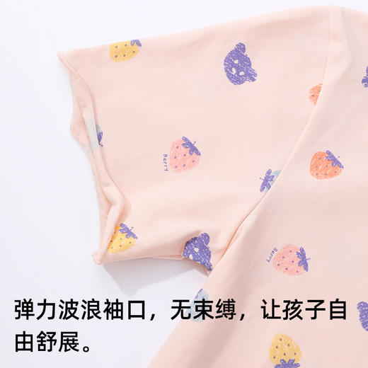 【130-140码】【商场同款】熳洁儿 夏季儿童家居服可爱95棉套装短袖短裤23203663 商品图3