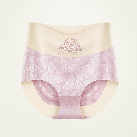 秋冬新品高腰收腹蕾丝内裤女士大码冰丝性感包臀无痕提臀三角裤头 商品图8