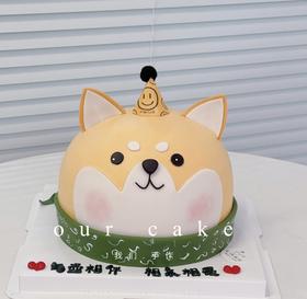 柴犬立体卡通动物蛋糕-低糖处理无添加
