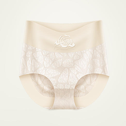 秋冬新品高腰收腹蕾丝内裤女士大码冰丝性感包臀无痕提臀三角裤头 商品图5