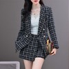 格纹小西服套装女2023秋新款高级感气质名媛小香风两件套通勤外套 商品缩略图3