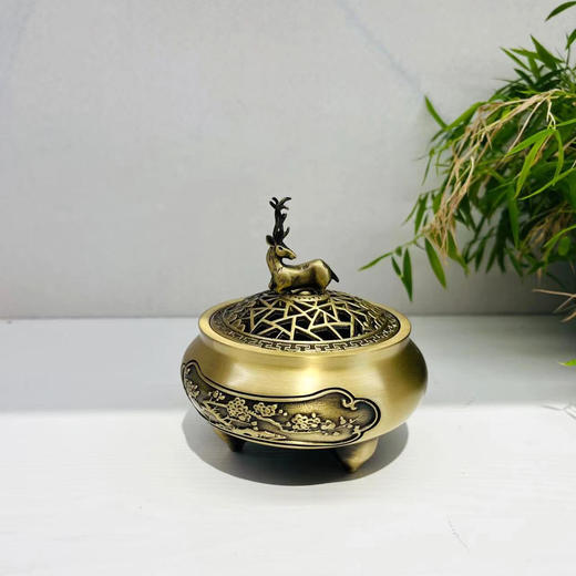 福禄双全(梅鹿)°铜香炉 商品图5