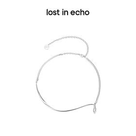 lost in echo原创设计师款轻奢百搭高级感水滴坠流线项链配饰吊坠