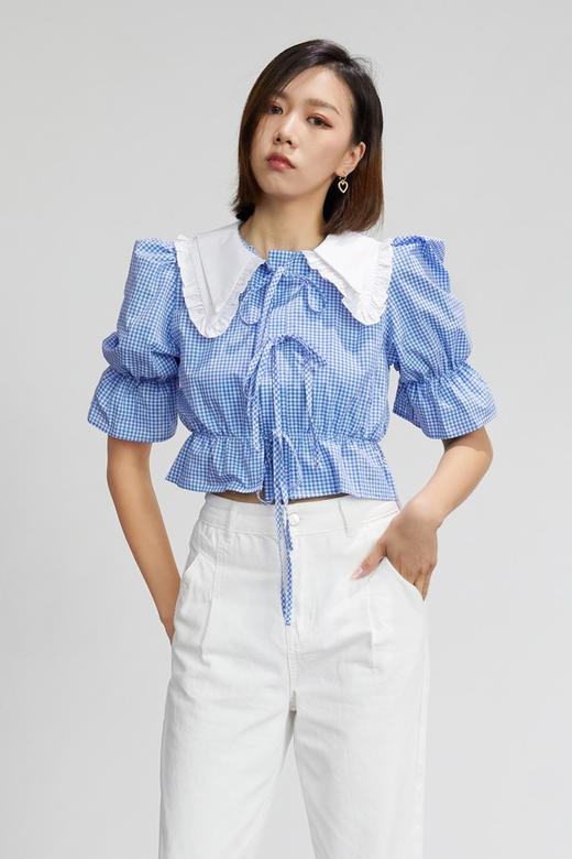 amadella 法式文艺格纹上衣 9465 商品图0