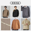 【重磅纯棉】【新款DQ】大依优型大码男装圆领卫衣长袖T恤撞色插肩袖潮胖简约宽松休闲男士打底上衣 商品缩略图3