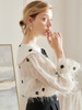 欧芮儿2020春装新款喇叭长袖白色波点衬衫女雪纺衬衣宽松显瘦上衣 商品缩略图2