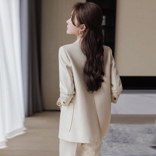 时尚西装套装女2023秋季新款高端气质女神范修身通勤正装西服套装 商品图3