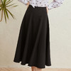 玳莎气质显瘦大摆伞裙2023年秋季新款垂感黑色赫本风中长款A字裙  DC34302 商品缩略图0