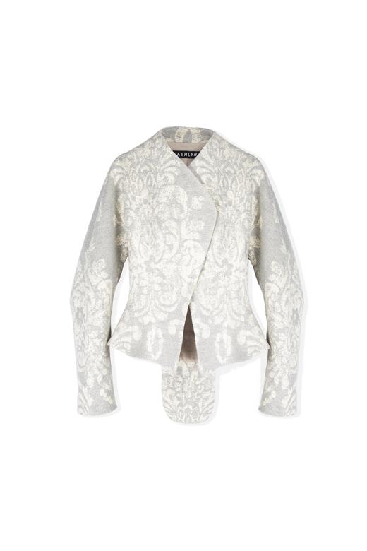 Ashlyn 雾灰提花/黑色PRINCE羊毛夹克 商品图11