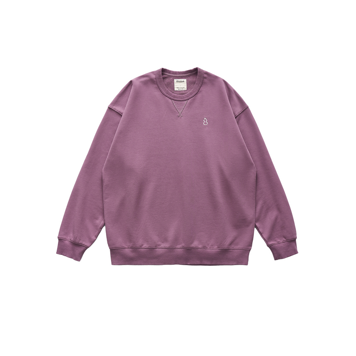 吃茶去chichaqu2023新款秋冬休闲百搭经典基础刺绣套头圆领卫衣