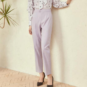 玳莎九分西装裤女2023年秋季新款锥形休闲裤优雅直筒小个子正装裤 DC36304