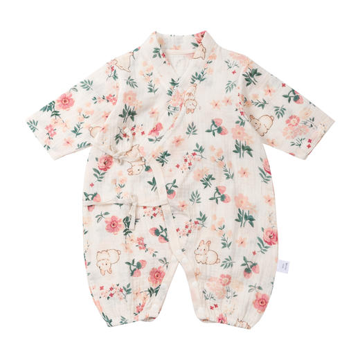 【A类纯棉！婴儿秋装生儿连体衣】宝宝长袖系带和尚服，春秋新款A类纯棉家居爬服lish 商品图4