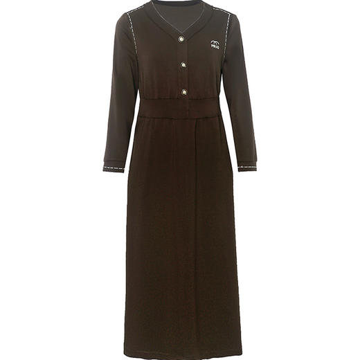 QYM X3801-Y连衣裙妈妈装时尚气质长袖裙 商品图4