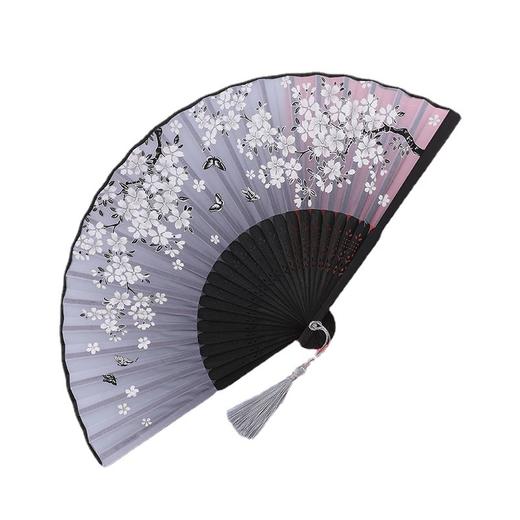 【古风扇子，国风国潮】便携折扇，夏天女舞蹈绢布旗袍汉服随身折扇，轻盈便携，随时随地享受清凉，优质材料，手感舒适，持久耐用，让你的夏日更加舒适，尽情展现你的优雅和魅力！ 商品图5