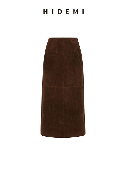 HIDEMI 麂皮大廓形极简西装皮衣皮裙套装 西装/短裙/长裙 商品图13