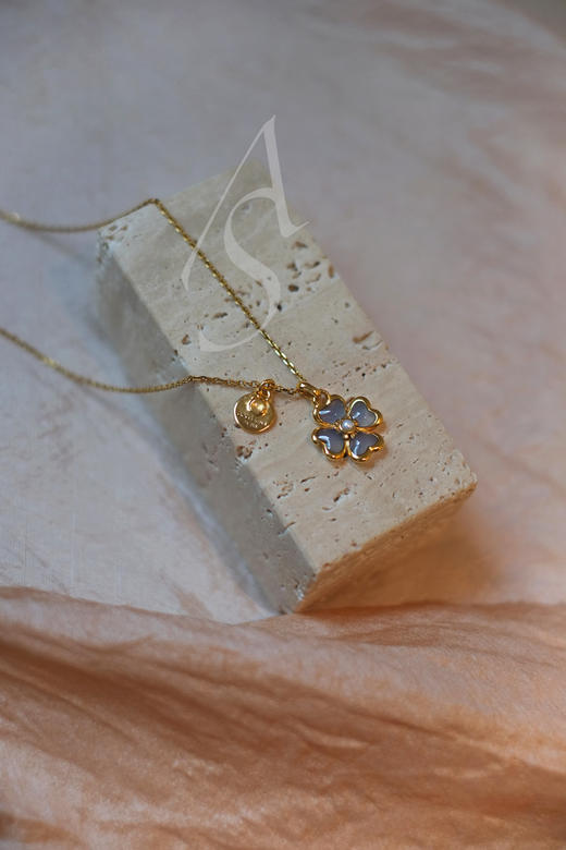 Goossens 蓝晶四叶草TALISMAN吊坠项链 商品图2